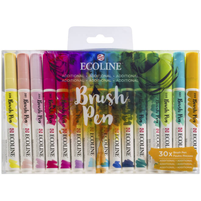Brushpen Talens Ecoline Additional set à 30 stuks