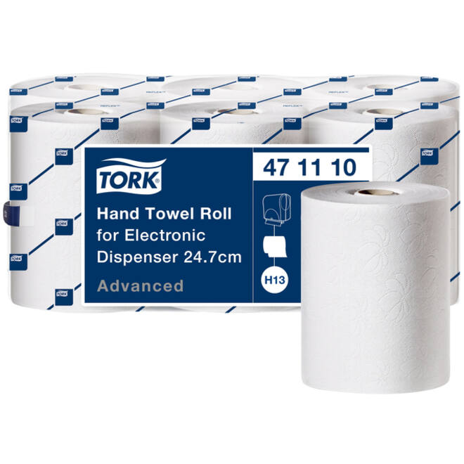 Handdoekrol Tork H13 advanced voor sensorsystemen 2-laags 143m wit 471110