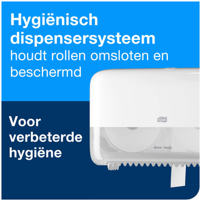 Toiletpapier Tork T7 hulsloos advanced mid-size 2-laags 900vel wit 472199