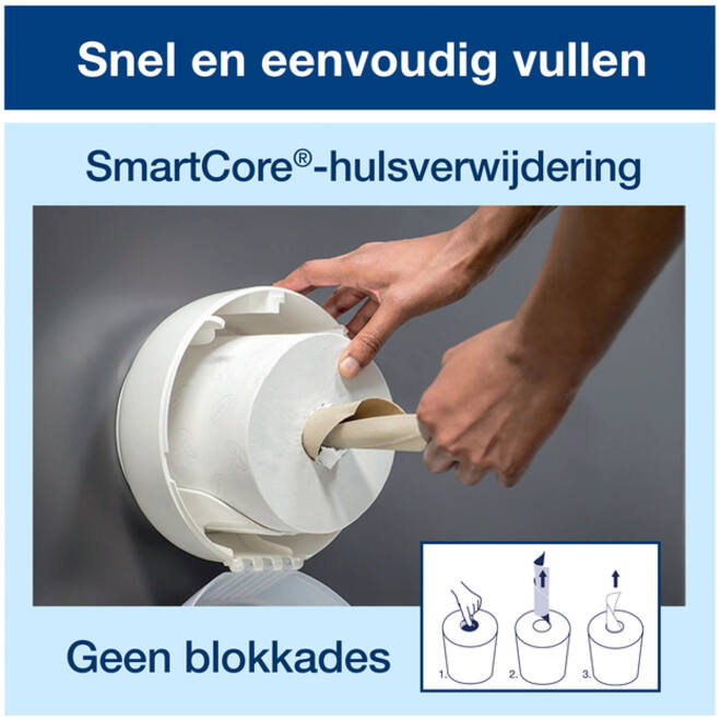 Toiletpapier Tork T9 Advanced SmartOne 2-laags 112m wit 472193
