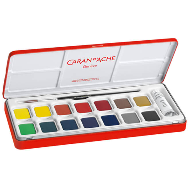 Plakkaatverf Caran d'Ache blik à 15 kleuren