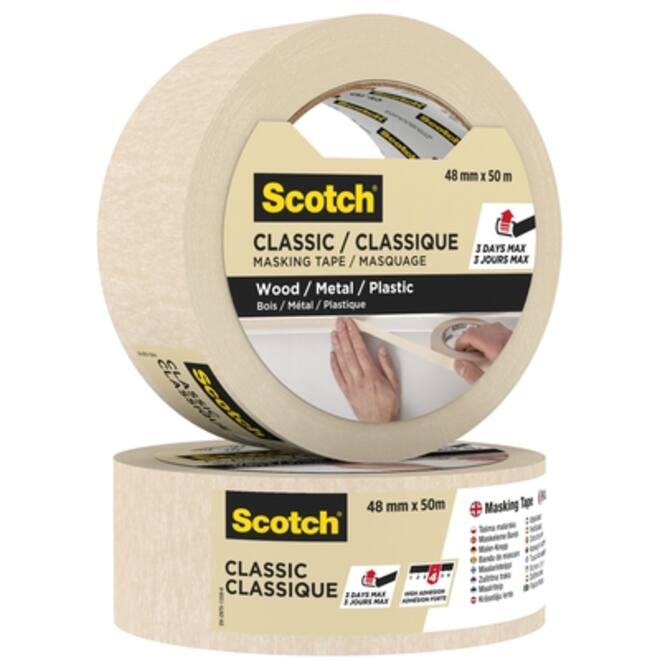 Afplaktape Scotch Classic 48mmx50m beige