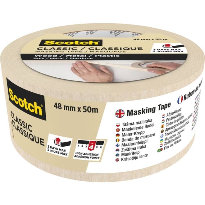 Afplaktape Scotch Classic 48mmx50m beige