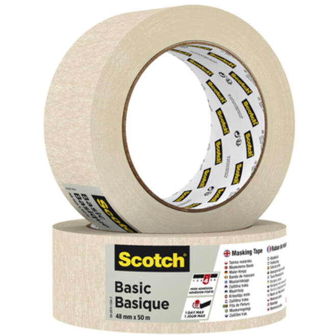 Afplaktape Scotch Basic 48mmx50m beige