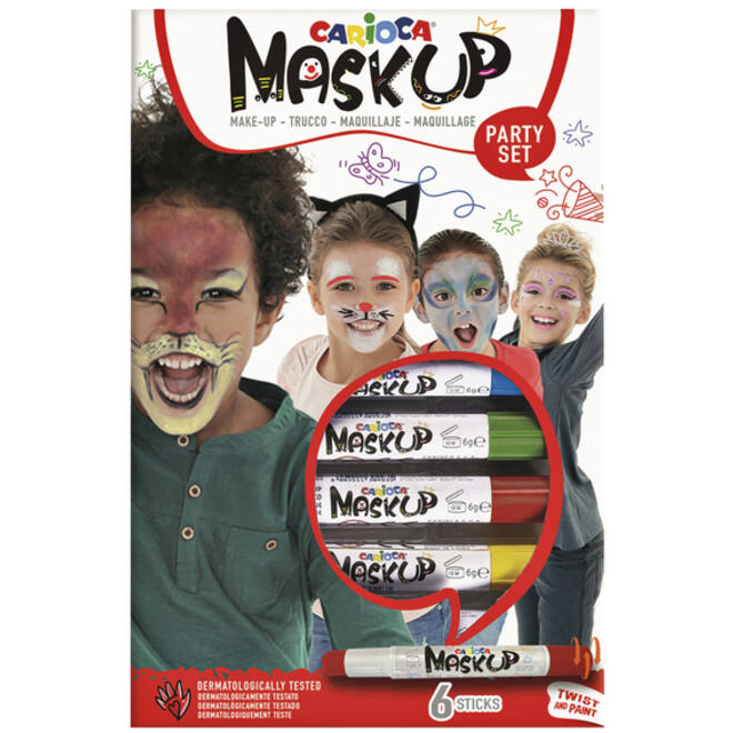 Schminkstift Carioca make-up feest set à 6 kleuren