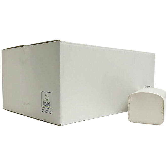 Handdoek Cleaninq H3 z-vouw 2-laags 240x210mm 20x160 vel wit