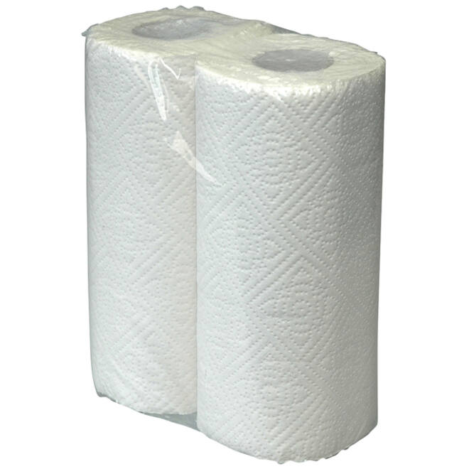 Keukenrol 2laags 50vel wit