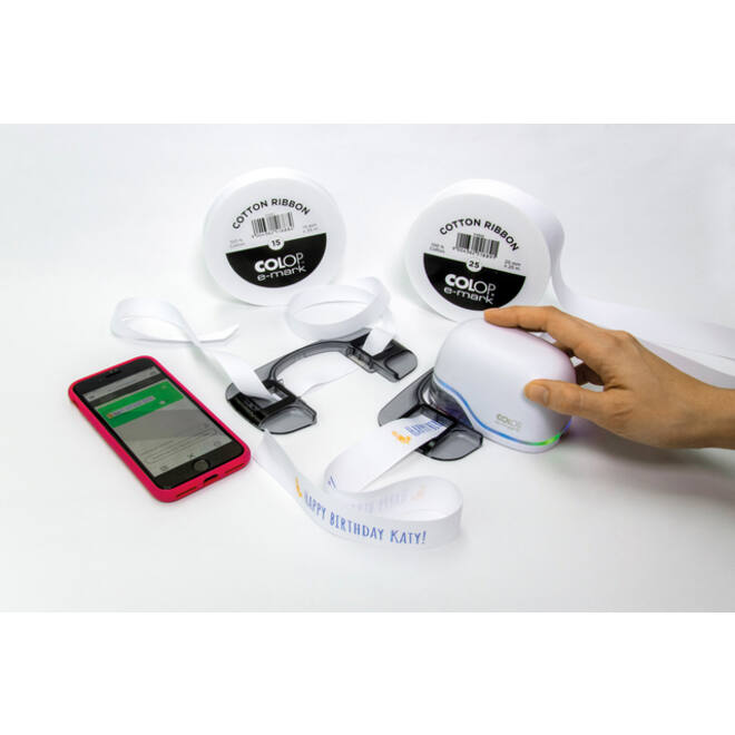 Tekststempel Colop E-Mark lint geleider 15/25mm set