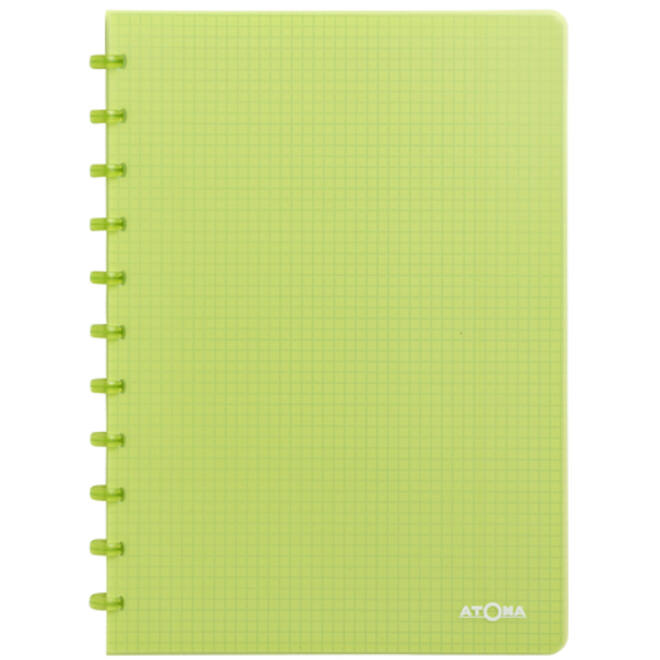Schrift Atoma A4 ruit 5x5mm 144blz 90gr PP transparant assorti