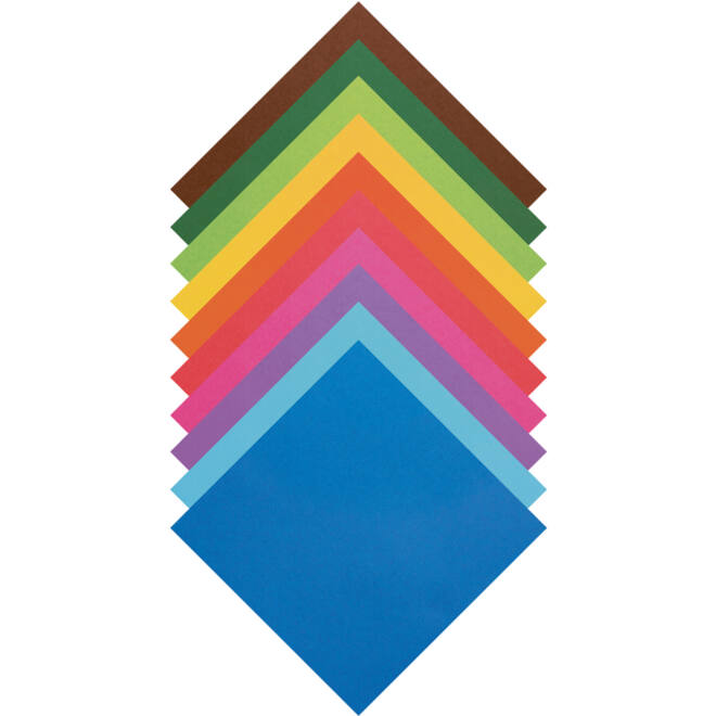 Origami papier Folia 70gr 10x10cm 100 vel assorti kleuren