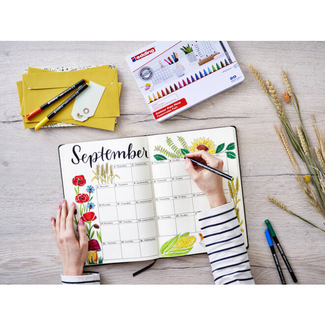 Fineliner edding 1200 fijn assorti set à 8+2 gratis
