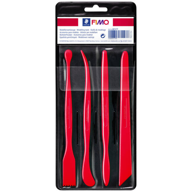 Boetseerhoutjes Fimo Staedtler kunststof blister à 4 stuks