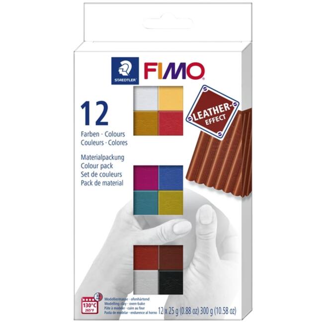 Klei Fimo leather-effect colour ass