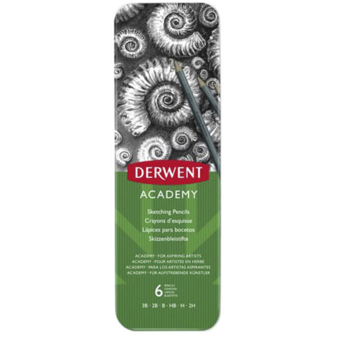 Schetspotloden Derwent Academy blik à 6 stuks