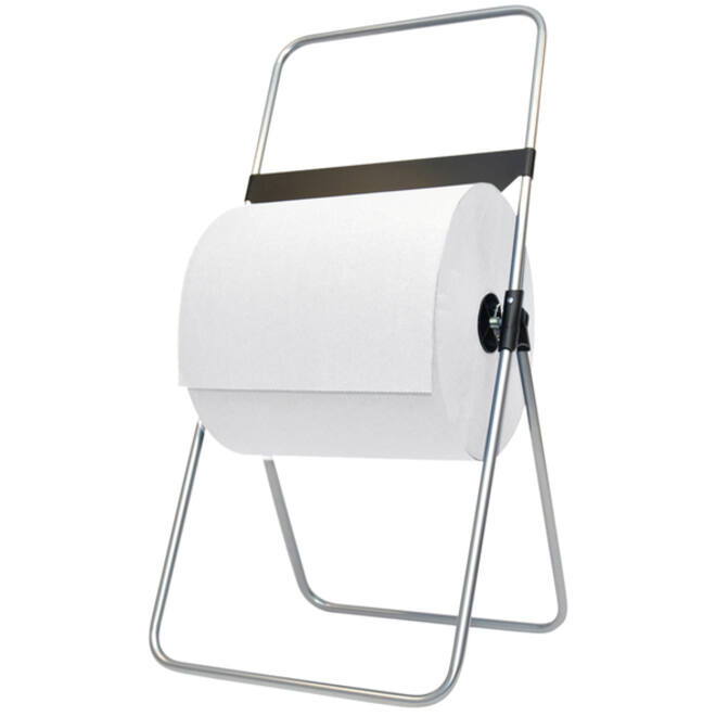 Poetspapierdispenser Euro Products V1 vloerstandaard RVS 438300