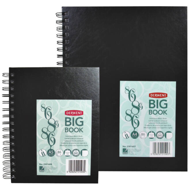 Schetsboek Derwent Big Book A4 harde kaft