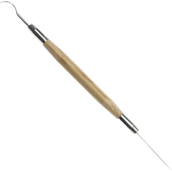 Boetseernaald met spatel Conda circa 20cm met houten handvat