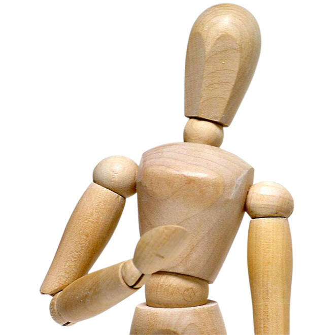 Ledenpop vrouw 30 cm ongelakt