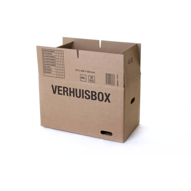 Verhuisdoos IEZZY 370x650x350 dubbelgolf bruin 7mm