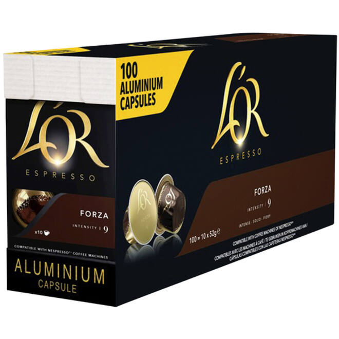 Koffiecups L'Or espresso Forza 100 stuks