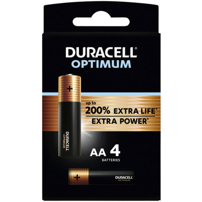 Batterij Duracell Optimum 200% 4xAA