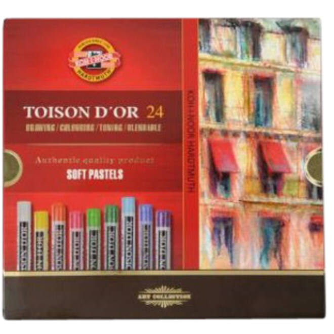 Pastelkrijt Koh-I-Noor Toison 8514 rond 24 stuks assorti