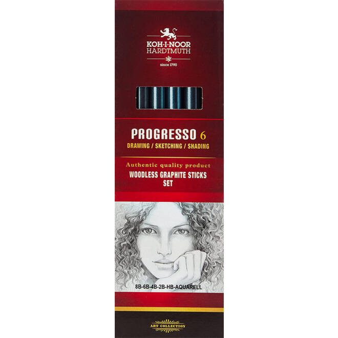 Grafietstift Koh-I-Noor progresso 8915 HB 8B + aqua