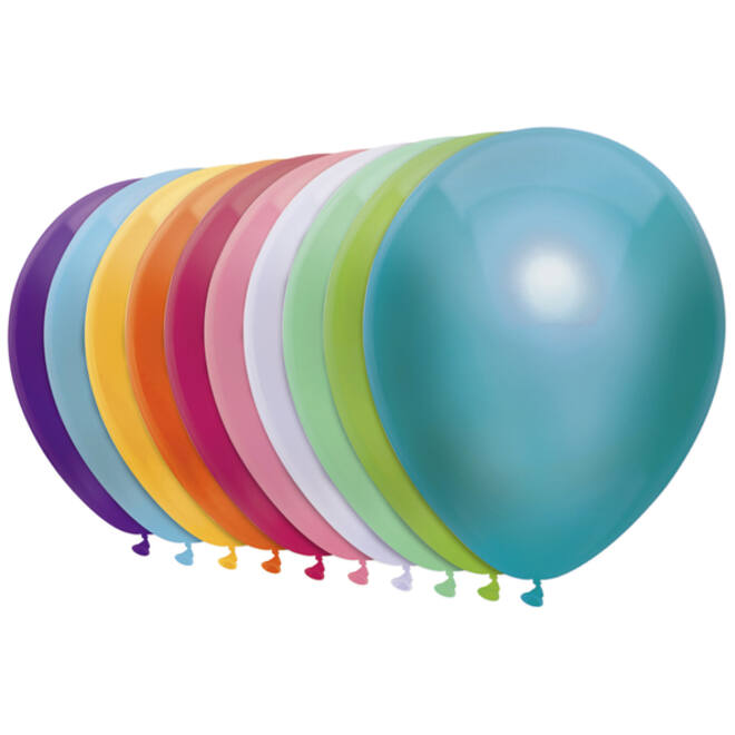Ballon Haza uni 30cm 50 stuks metallic assorti