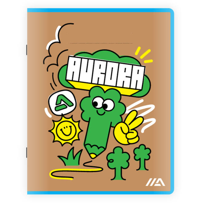 Schrift Aurora A5 ruit 5x5mm 200 pagina's 45gr