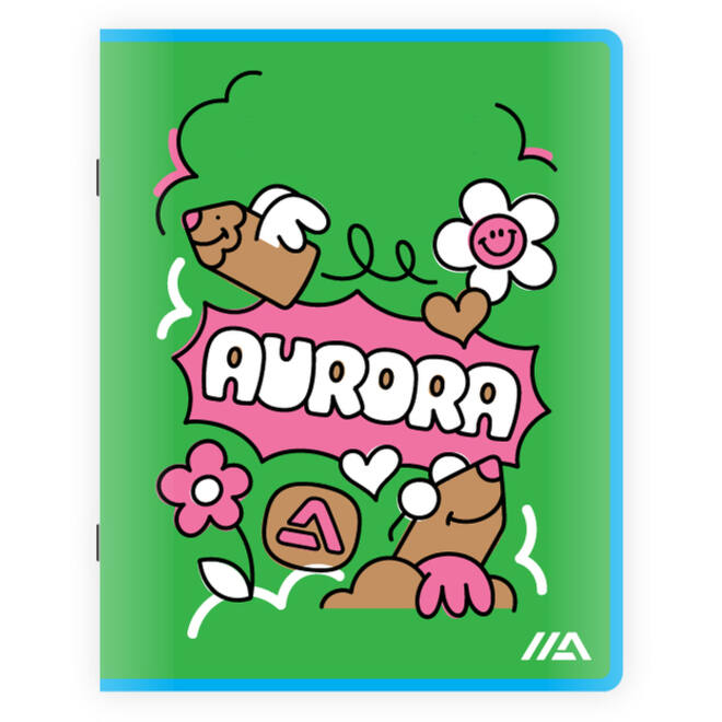 Schrift Aurora A5 ruit 5x5mm 200 pagina's 45gr