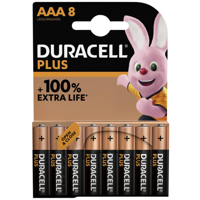 Batterij Duracell Plus 8xAAA