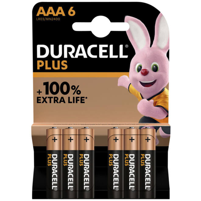 Batterij Duracell Plus 6xAAA