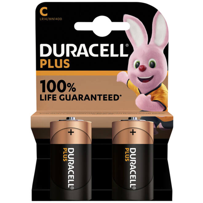 Batterij Duracell Plus 2xC