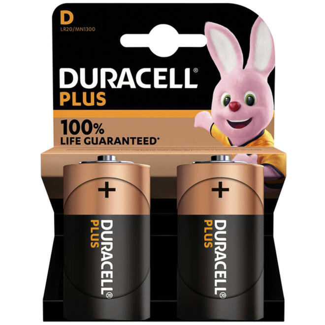 Batterij Duracell Plus 2xD