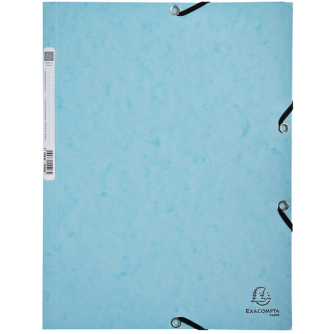Elastomap Exacompta Aquarel A4 3 kleppen 400gr glanskarton assorti