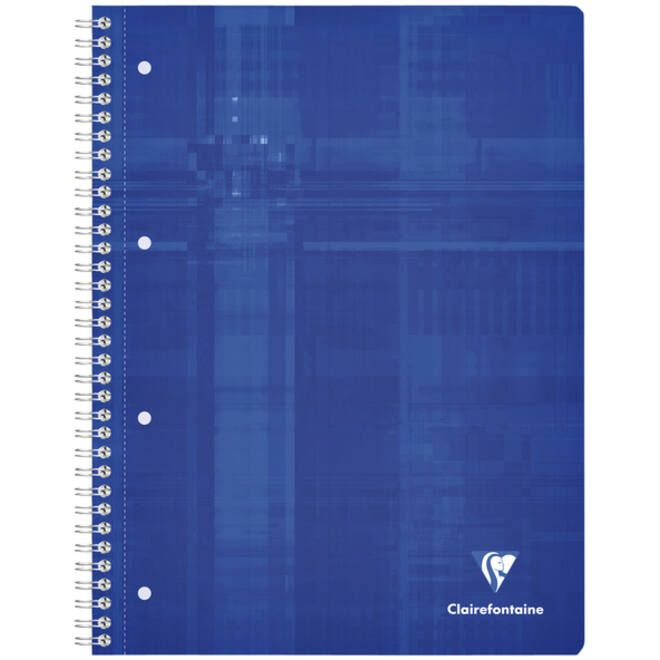 Collegeblok Clairefontaine Studium A4+ ruit 5x5mm 4-gaats 80 pagina's assorti