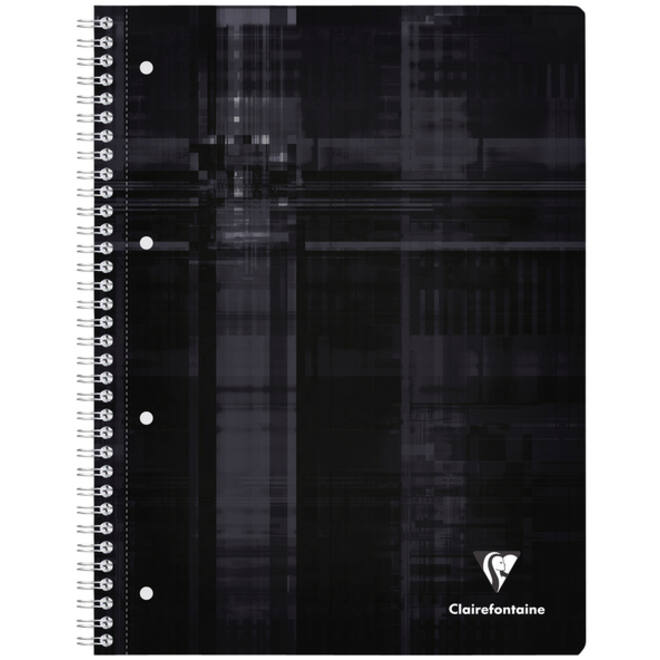 Collegeblok Clairefontaine Studium A4+ ruit 5x5mm 4-gaats 80 pagina's assorti