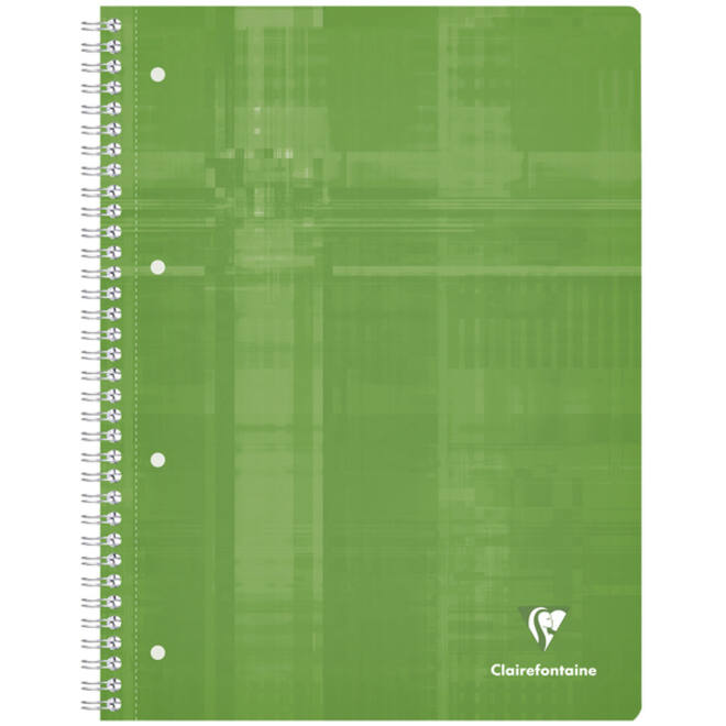 Collegeblok Clairefontaine Studium A4+ ruit 5x5mm 4-gaats 80 pagina's assorti