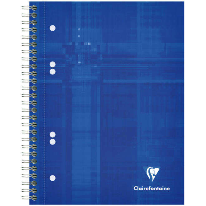 Collegeblok Clairefontaine Studium A5+ ruit 5x5mm 6-gaats 80 pagina's assorti