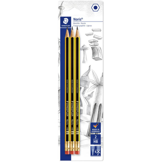 Potlood Staedtler Noris HB blister à 3 stuks
