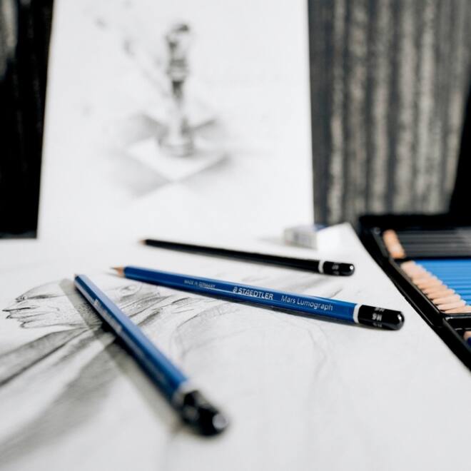 Potlodenset Staedtler Design Journey Lumograph met gratis gum en puntenslijper