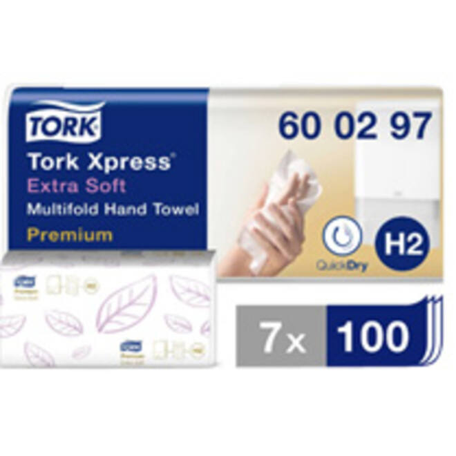 Vouwhanddoek Tork Express Multifold H2 Premium 2-laags 100st wit 600297