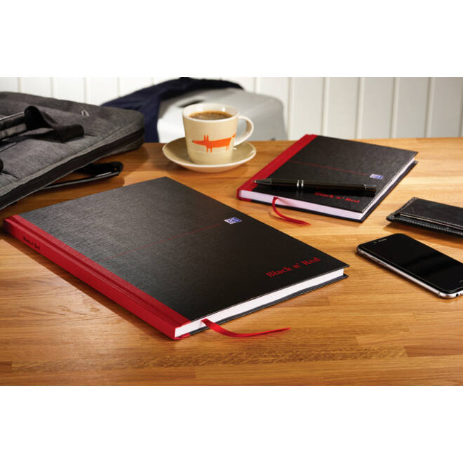 Notitieboek Oxford Black n' Red A5 96vel lijn