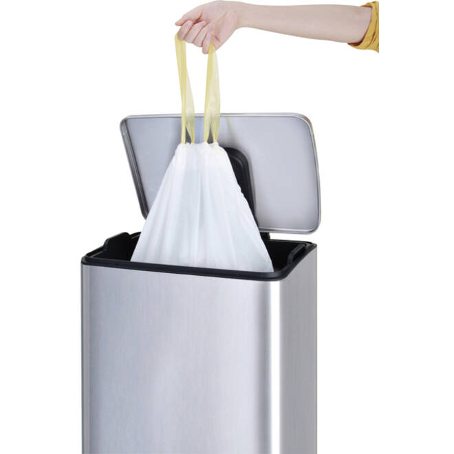Afvalzak EKO MDPE type A met trekband 35x40cm 3-6L wit