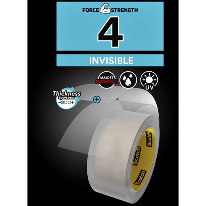 Plakband Scotch Extremium invisible 48mmx25m transparant