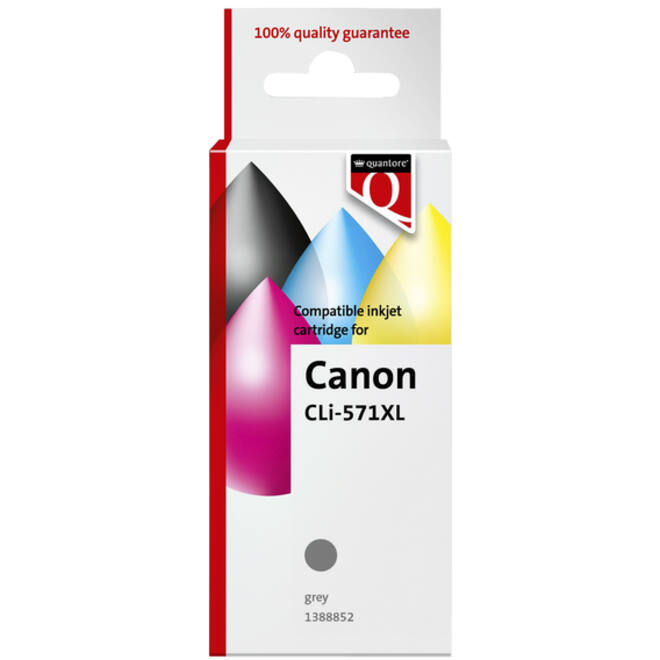 Inktcartridge Quantore alternatief tbv Canon CLI-571XL grijs