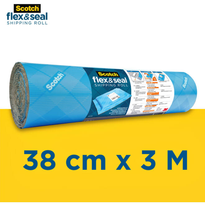 Verpakkingsrol Scotch Flex & Seal 38cmx3m