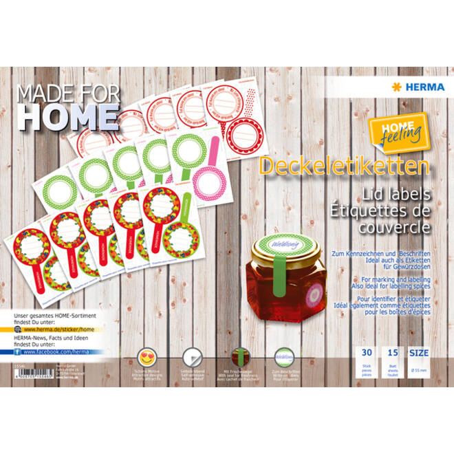Etiket HERMA 15446 keuken new look rood