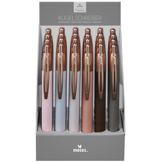 Balpen rosé goud 6 assorti