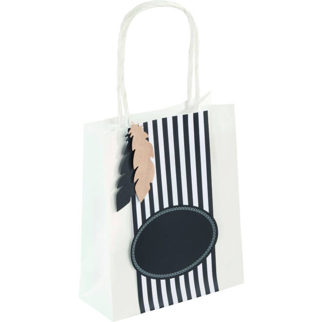 Tas met handvat Folia kraftpapier 110gr 12x15x5.5cm 20 stuks wit